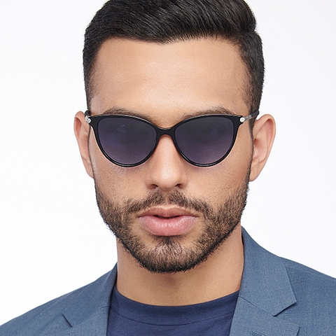 John Jacobs Online Black Full Rim Cat Eye left side