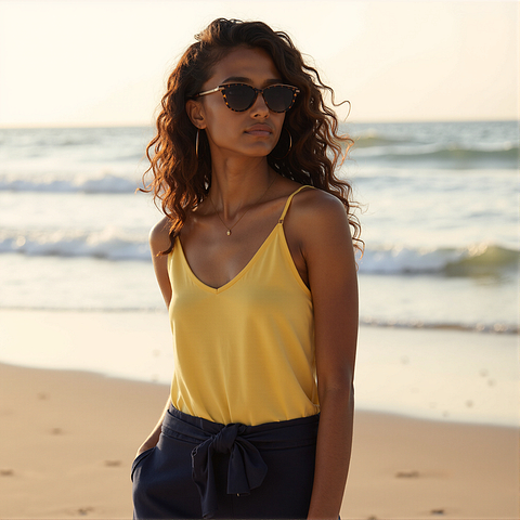 Vincent Chase Polarized Light Brown Full Rim Cat Eye right side