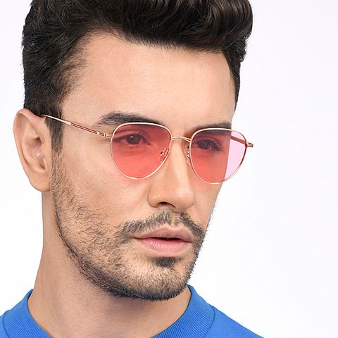 John Jacobs Gold Full Rim Round left side