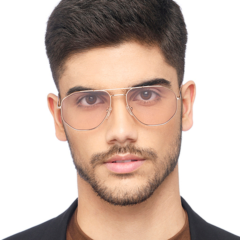 John Jacobs Online Gold Full Rim Aviator left side