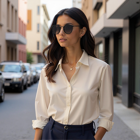 Vincent Chase Polarized Light Gray Full Rim Round right side