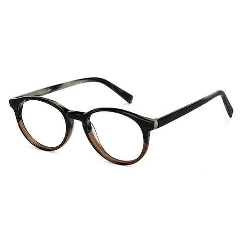 John Jacobs Dark Brown Full Rim Round left side