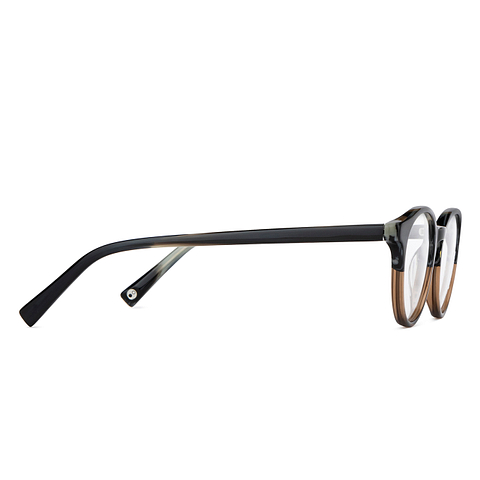 John Jacobs Dark Brown Full Rim Round left side