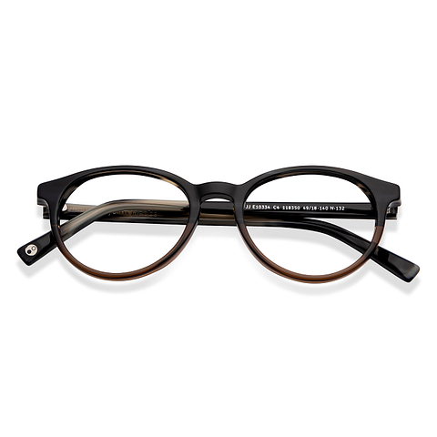 John Jacobs Dark Brown Full Rim Round left side