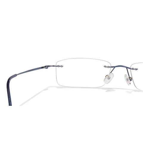 Vincent Chase Online Sky Blue Rimless Rectangle left side