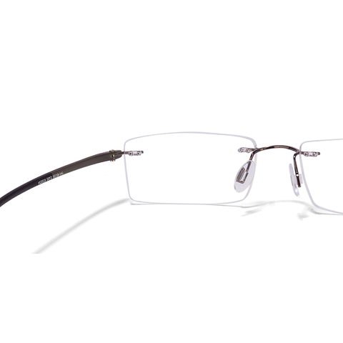 Lenskart Air Online Mid Gunmetal Rimless Rectangle left side