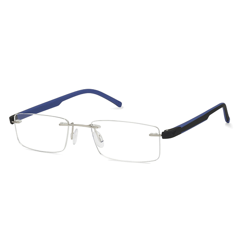 Lenskart Air Online Silver Rimless Rectangle left side