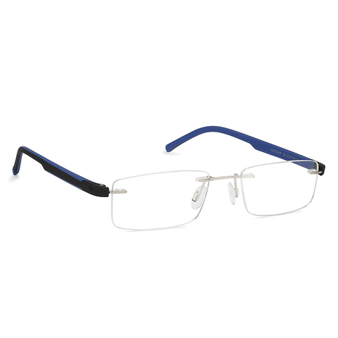 Lenskart Air Online Silver Rimless Rectangle left side