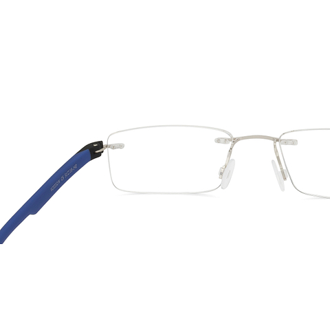 Lenskart Air Online Silver Rimless Rectangle left side