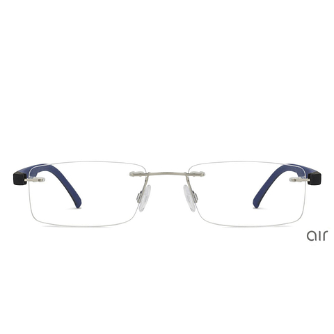 Lenskart Air Online Silver Rimless Rectangle right side
