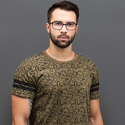 Vincent Chase Online Sky Blue Full Rim Rectangle left side