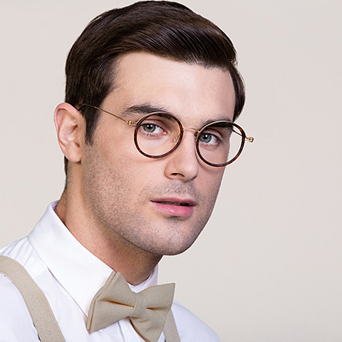 Lenskart Air Online Golden Brown Full Rim Round right side