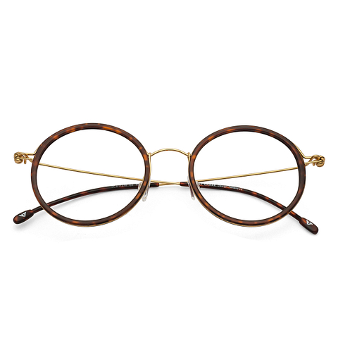 Lenskart Air Online Golden Brown Full Rim Round left side