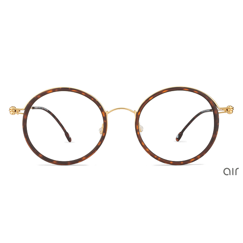 Lenskart Air Online Golden Brown Full Rim Round right side