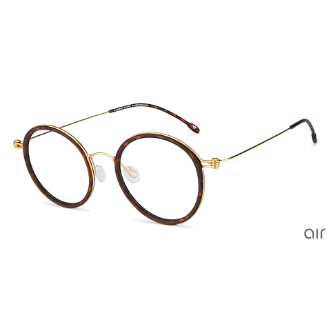 Lenskart Air Online Golden Brown Full Rim Round left side