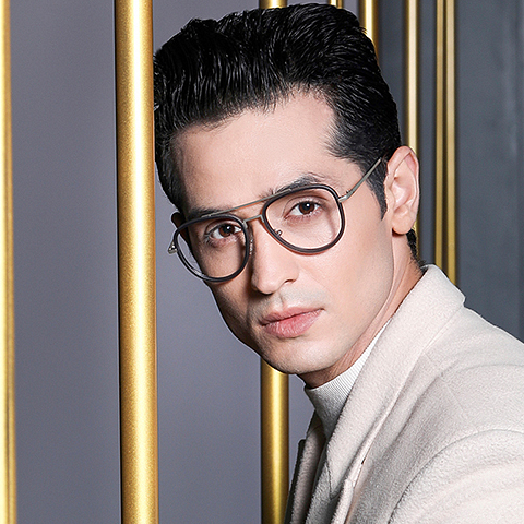 Lenskart Air Online Black Full Rim Aviator left side