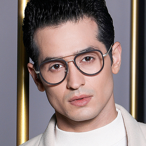 Lenskart Air Online Black Full Rim Aviator left side