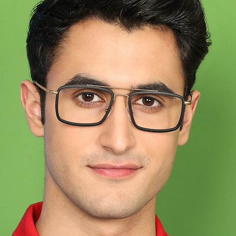 Lenskart Air Black Full Rim Rectangle left side