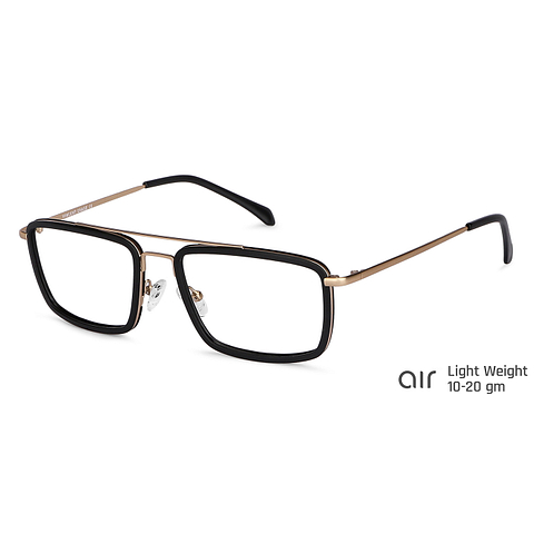 Lenskart Air Black Full Rim Rectangle left side