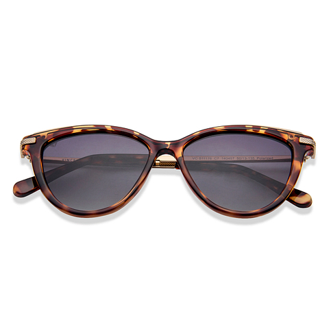 Vincent Chase Polarized Light Brown Full Rim Cat Eye left side